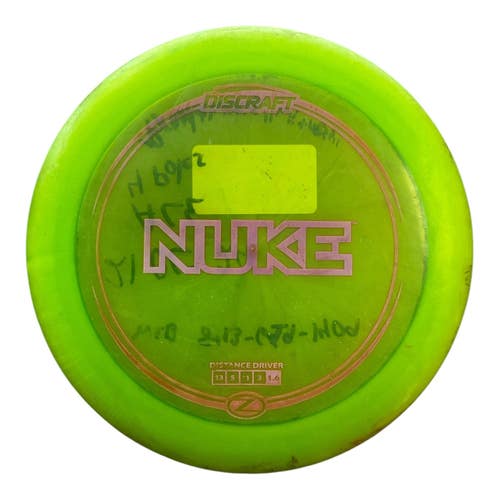 Used Discraft Z NUKE Disc Golf Driver Green 177g 11450-S000524912
