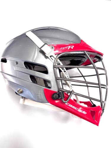 Used Cascade CPVR Lacrosse Helmet Grey And Red MD 11860-S000312580