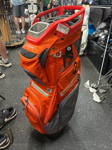Used Sun Mountain C130 Mens Cart Bag Orange 11337-S000492394