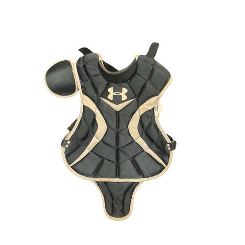 Used Under Armour CHEST PROTECTOR Catchers Chest Protector Black Youth 11859-S000032306