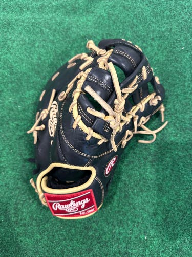 Black Rawlings Gold Glove Elite RH First Base Baseball Glove 13" (Used)