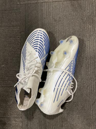 Used Adidas PREDATOR Soccer Cleats Royal Blue And White Senior 10 11614-S000240558