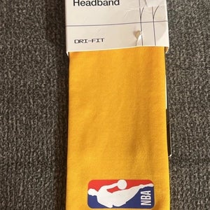 Nike Jordan NBA Warriors Pacers Lakers Team Issue Yellow Dri-Fit Headband