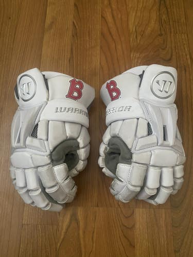 Large White Warrior Burn XP Lacrosse Gloves (Used)