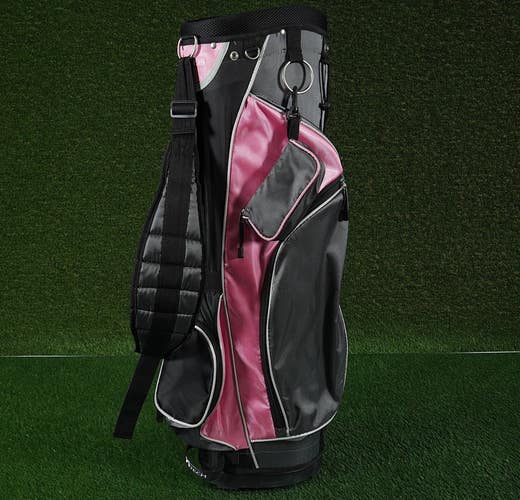 TITECH X-GEN II CART BAG 8-WAY DIVIDERS LADIES WOMEN'S GOLF BAG, PINK / GRAY