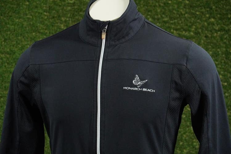 WOMENS MEDIUM MONARCH BEACH LEVELWEAR JACKET FULL ZIP LONG SLEEVE BLACK, VGC