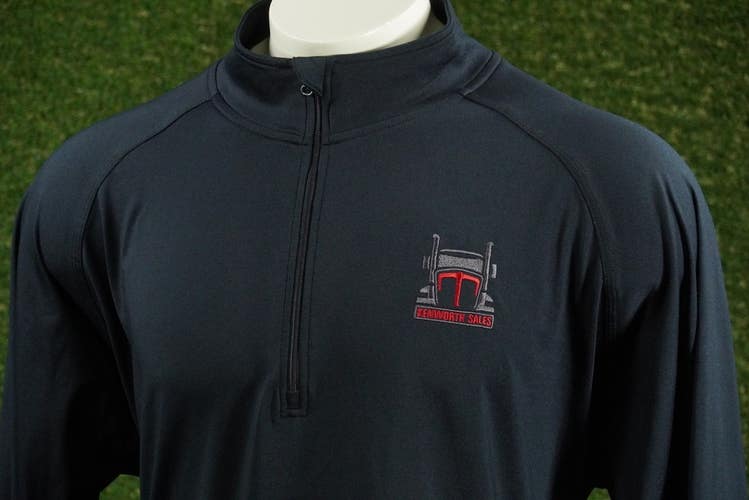 MENS XL SPORT-TEK SPORT-WICK PULLOVER KENSWORTH 1/4 ZIP LONG SLEEVE BLACK, VGC