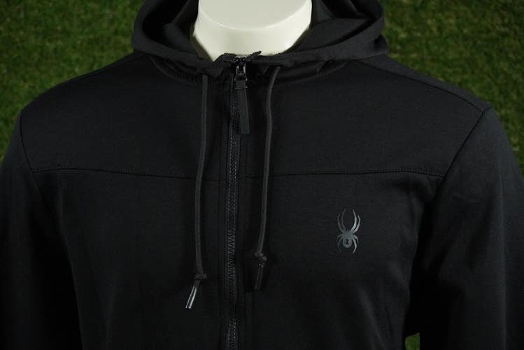 MENS XL SPYDER ACTIVE JACKET FULL ZIP LONG SLEEVE BLACK, VGC