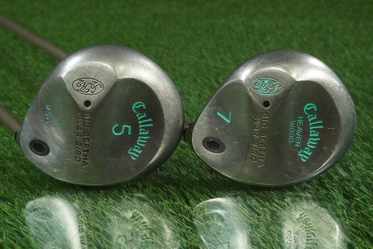 CALLAWAY BIG BERTHA WAR BIRD WOODS SET S2H2 5W,7W ALDILA WOMEN'S LADIES GEMS RH