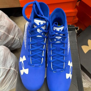 Used Under Armour TEAM HAMMER Adult FB Cleats Royal Blue Senior 11 11605-S000222781