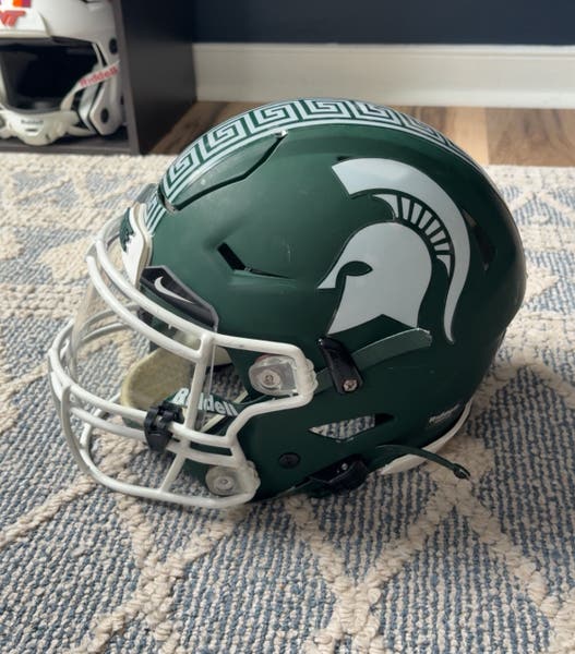 michigan speedflex helmet State Spartans White 2023 Riddell NCAA Authentic Fu shaped (6 Custom Michigan State Riddell Speedflex