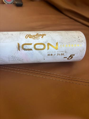 2024 Rawlings Icon Composite USSSA Certified Bat (-5) 25 oz 30" (Used)