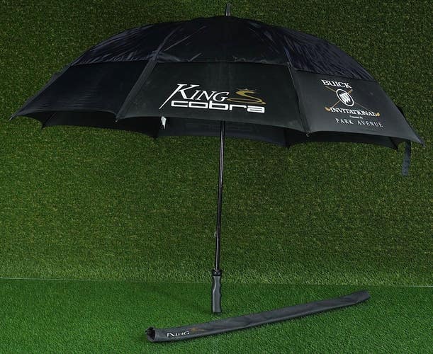 KING COBRA GUSTBUSTER PRO SERIES GOLF UMBRELLA DOUBLE CANOPY 52 BUICK W/ SLEEVE