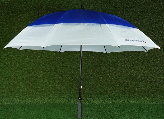 CHALLENGER II AMERICAN AIRLINES GOLF UMBRELLA DOUBLE CANOPY, 52 BLUE / WHITE