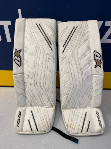 White 31" Intermediate Brian's G-Netik X5 Goalie Leg Pads (Used)