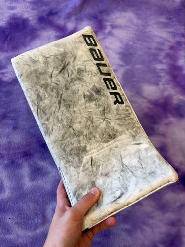 White Senior Bauer Supreme Shadow GoalieBlockers Regular (Used)