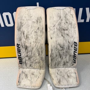 White XS Senior Bauer Supreme Shadow Goalie Leg Pads (Used)