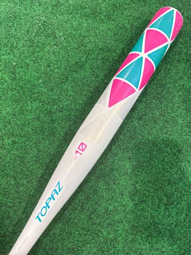 White 2018 Easton Topaz Alloy Bat (-10) Alloy 21 oz 31" (Used)