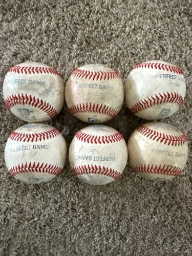 6 Rawlings PG Baseballs (Used)