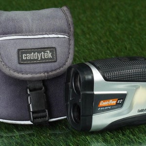 CADDYTEK CADDYVIEW V2 RANGEFINDER SLOPE GOLF RANGE FINDER YARDAGE & CARRY CASE