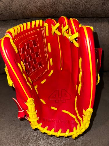 44 Pro Signature Series Custom Red w/ Yellow Lacing 12" Basket Web