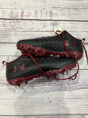 Black Temple University Under Armour Nitro Football Cleats I Size 15 (New)