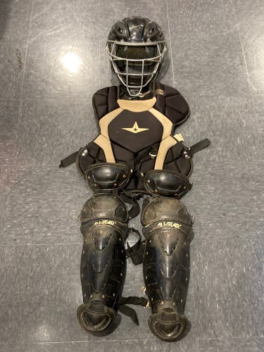Used Youth Baseball Catcher's Set | Age 9 -12 | Easton Helmet, All-Star Chest & Shins