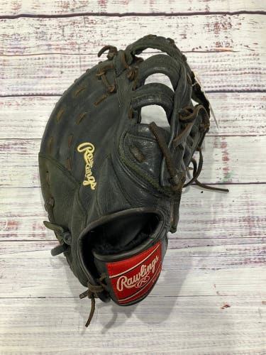Black Rawlings Premium Series RH First Base Baseball Glove 12.5" (Used)