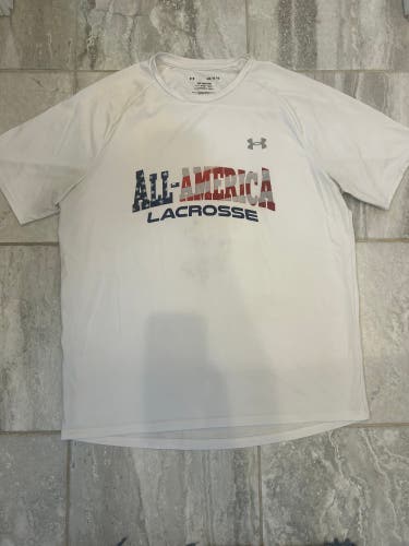 Under Armour All-American USA Flag White Large Men's Under Armour Shirt (Used)