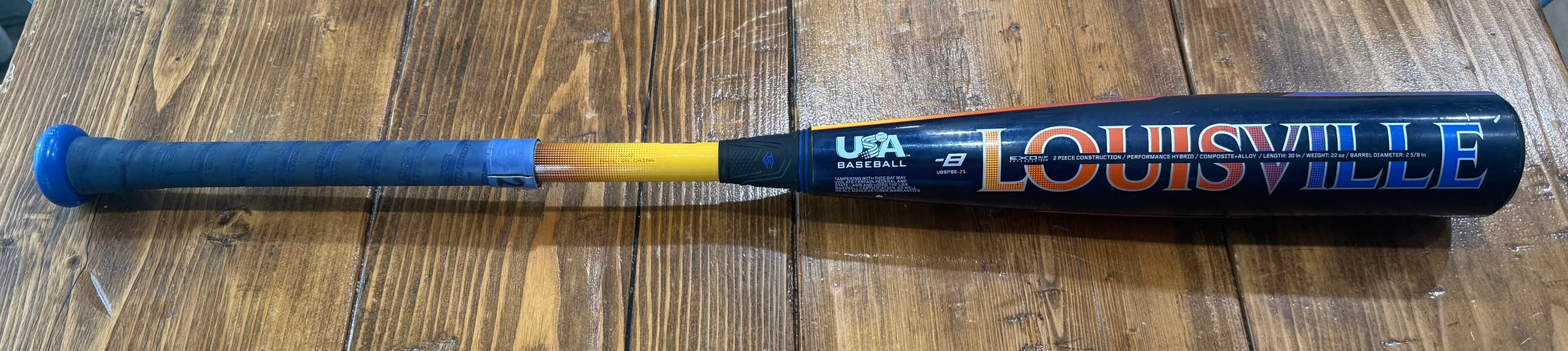 2024 Louisville Slugger Select PWR Hybrid Bat (-8) 22 oz 30" (Used)