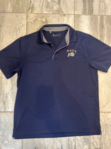 Navy Lacrosse Blue Large Men's Under Armour Shirt (Used)