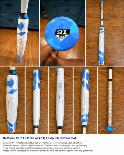 2023 DeMarini CF Composite Bat (-11) 20 oz 31" (Used)
