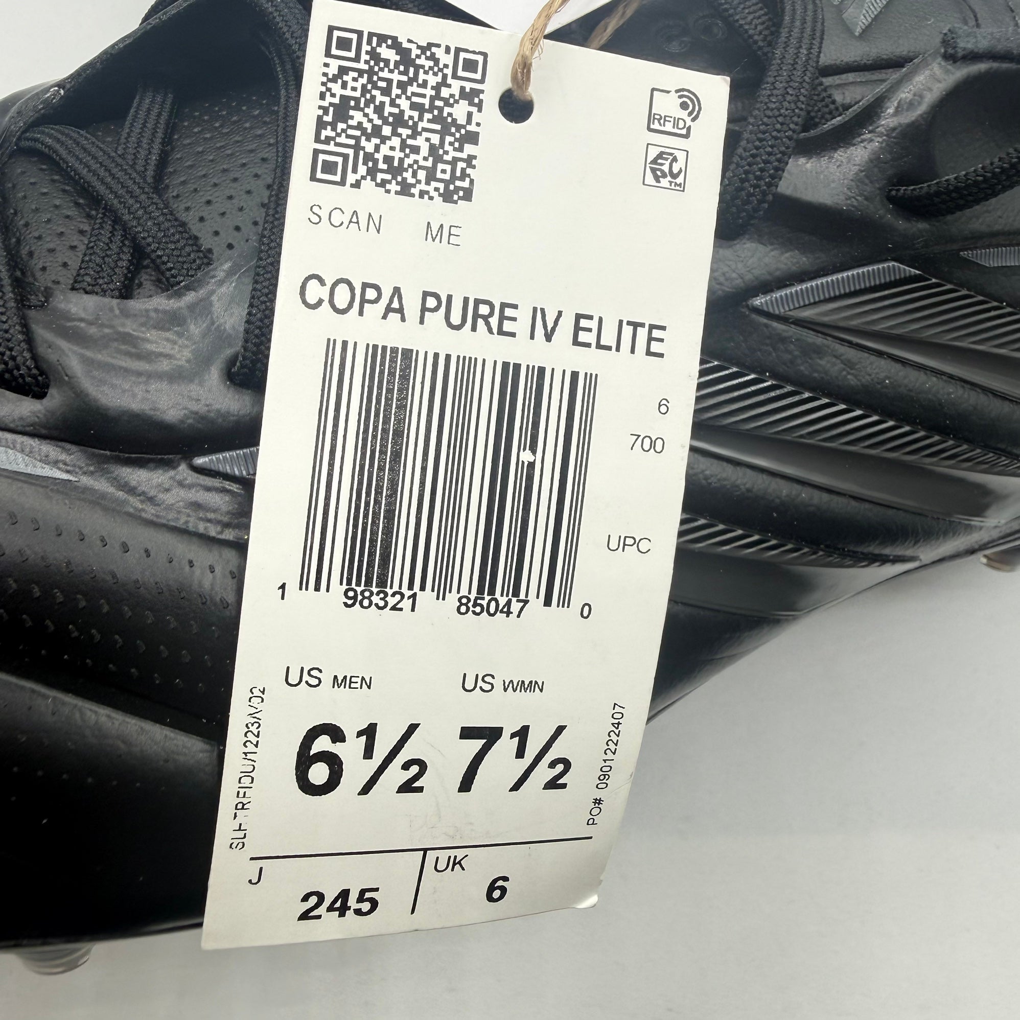 adidas Copa Pure IV Elite Mens Size 10.5 Black Firm Ground Soccer Cleats JQ0399 adidas Men main image 2