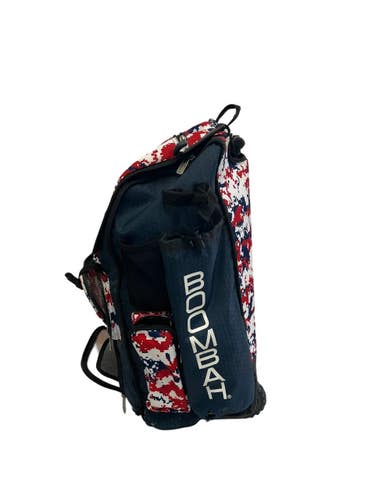 Used BoomBah ROLLING SUPERPACK BB/SB Player Wheeled Bag White/Red/Navy 11692-S000151776