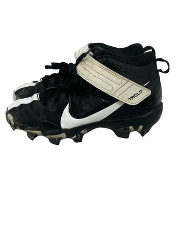 Used Nike TROUT BB/SB Cleats Black And White Junior 01.5 11692-S000154497