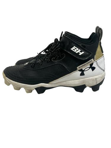 Used Under Armour BH BB/SB Cleats Black And White Junior 03.5 11692-S000154498