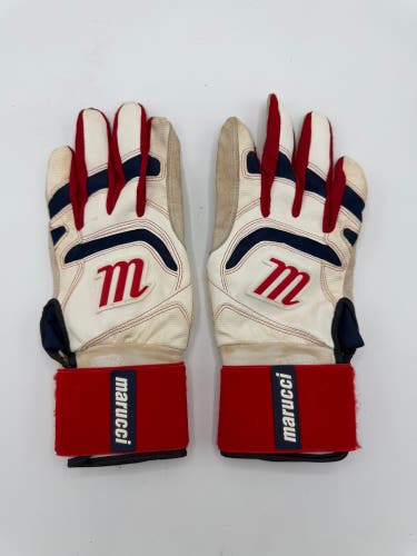 Small Red White & Blue Full Wrap Marucci Signature Batting Gloves