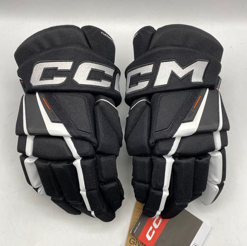 NEW CCM Tacks XF Gloves, Black/White, 15"