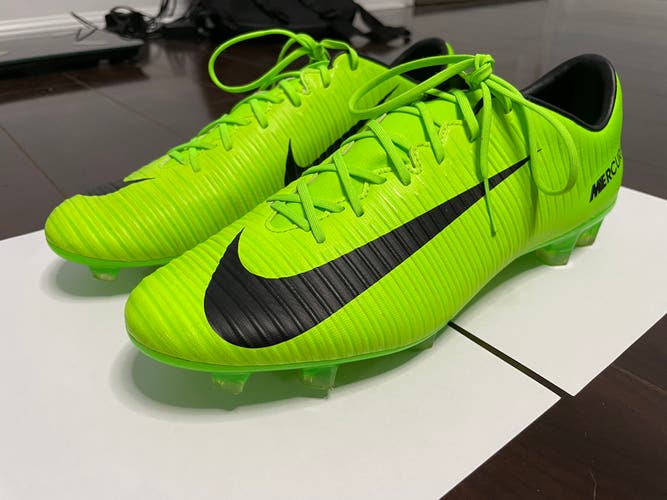 Green Men's Size M 9.0 (W 10.0) Nike Mercurial Veloce FG Molded Cleats Cleats (Used)