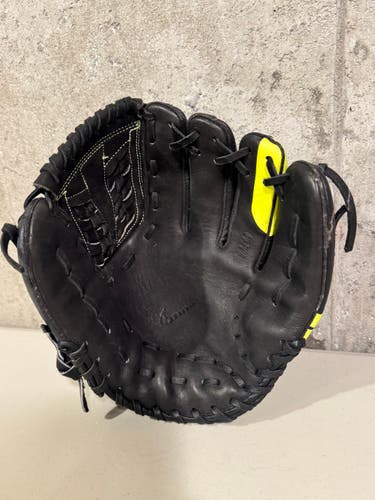 Nike MVP Elite 11.5" Baseball Glove RHT Black Volt Adult Infield Game Ready