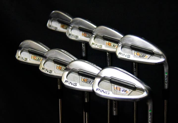 PING S57 IRONS SET: 3-9, PW IRONS SHAFT 38.5 IN (5I), STIFF FLEX, RIGHT HANDED