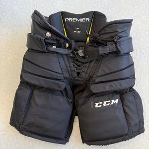 Black Junior Small CCM Premier Hockey Goalie Pants (Used)
