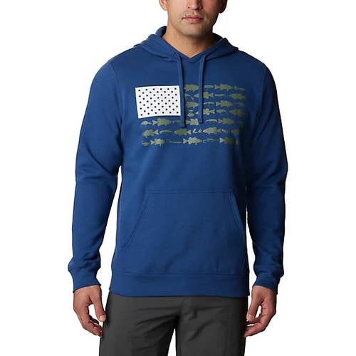NWT COLUMBIA FISH FLAG II HOODIE ATHLETIC MEN SIZE M