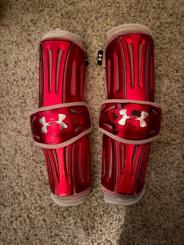 Red Under Armour Revenant Arm Guards (Used)