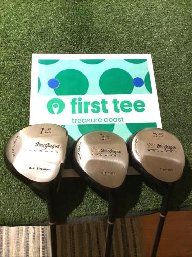 MacGregor Tourney Woods Set (Driver, 3W, 5W) Stiff True Temper TT Lite Graphite