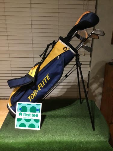 Top Flite Juniors XLj Set (Driver, 5W, 5H, 7i, 9i, SW) Graphite & Stand Bag
