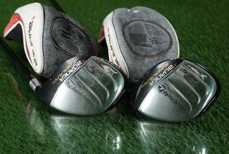 TAYLORMADE BURNER HYBRID SET 3H 18 5H SUPER LAUNCH 24 REAX 60 RH & HEADCOVERS!