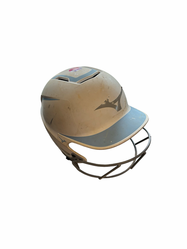 Used Mizuno HELMET W MASK Batting Helmet w/Mask White M/L 11682-S000135867