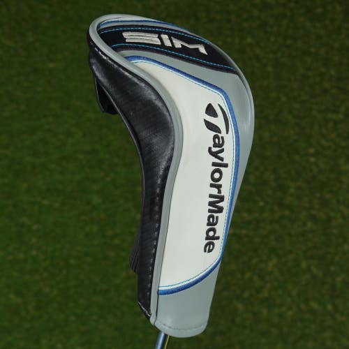 TAYLORMADE SIM HYBRID HEADCOVER BLACK / BLUE / WHITE WITH CHANGEABLE #'S ~ LOOK!