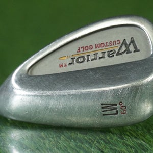 WARRIOR CUSTOM GOLF 60 LOB WEDGE "LW" STEEL RH WITH NEW MAJEK GRIP ~ LOOK!!